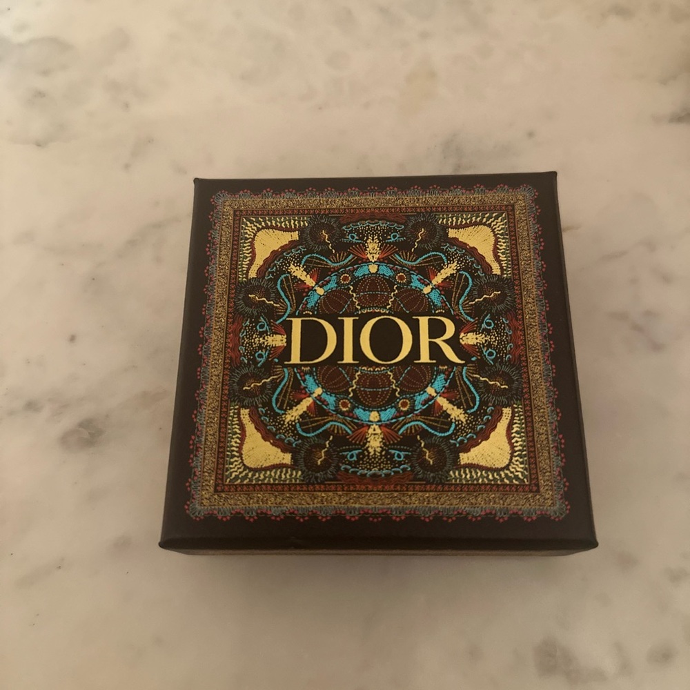 Dior Gold Letter Charm Necklace with Pavé O Accents - Picture 2 of 7